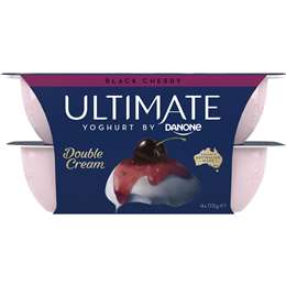 Ultimate Danone Double Cream Yoghurt Black Cherry