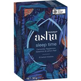 Twinings Asha Sleep Camomile,peppermint Spearmint Lemon Peel Tea Bags 18 Pack