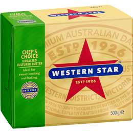 Western Star Unsalted Butter Block Chef's Choice