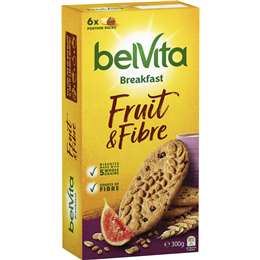 Belvita Fruit & Fibre Breakfast Biscuits 6 Pack 300g