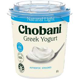 Chobani Greek Yogurt Natural Light Plain