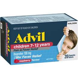 Advil Childrens Pain & Fever Relief Ibuprofen Chewable Tablets
