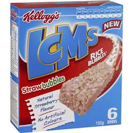 Kellogg's Lcm Strawbubbles 6 Pack 132g