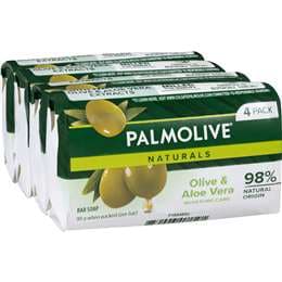 Palmolive Bar Soap Naturals Olive & Aloe Vera Extracts 90g x 4 pack
