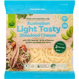 Woolworths Light Tasty Shredded Cheese