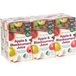 Woolworths Lunch Box Poppers Juice Apple & Blackcurrant 250mL x 6 pack