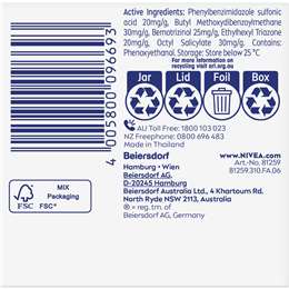 Nivea Nourishing Day Face Cream Moisturiser With Spf30