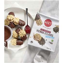 Kez's Kitchen Kitchen Gluten Free Choc Raspberry Vienna Eclairs
