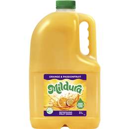 Mildura Orange Passionfruit Fruit Drink 3L Woolworths