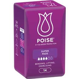 Poise Pads For Bladder Leaks Super 14 Pack | Woolworths