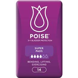 Poise Pads For Bladder Leaks Super 14 Pack | Woolworths