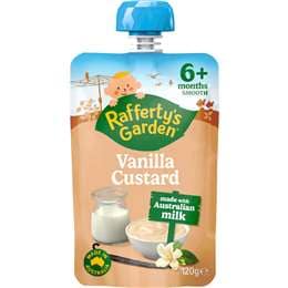 Rafferty's Garden Baby Food Pouch Vanilla Custard 6+ Months 120g