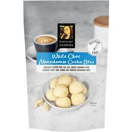 Byron Bay Cookies Gluten Free White Choc Macadamia Cookie Bites 100g