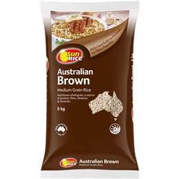 SunRice Australian Brown Rice Medium Grain 5kg