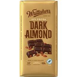 Whittaker's Block Dark Almond 200g