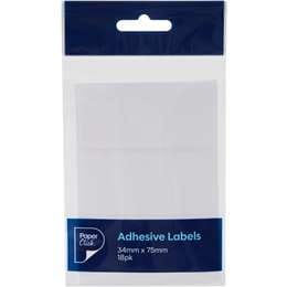Paperclick Adhesive Labels Rectangle Blue Border 34Mm X 75Mm