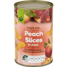 Woolworths Peach Slices In Juice