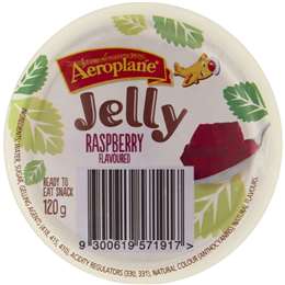 Aeroplane Ready To Eat Jelly Cup Snack Raspberry Flavour
