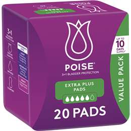 Poise Pads For Bladder Leaks Extra Plus 20 pack