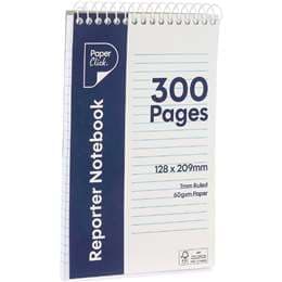 Paperclick Reporter Notebook 300 Pages