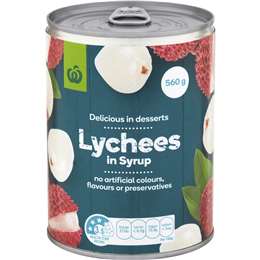 Woolworths Lychees In Syrup