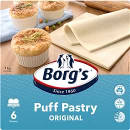 Borg's Puff Pastry 6 Sheets 1kg
