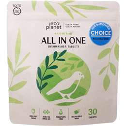 Eco Planet Automatic Dishwasher Tablets With Rinse Aid 30 pack