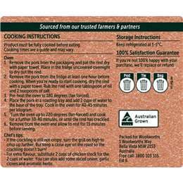 Woolworths Pork Leg Roast Boneless Boneless Small