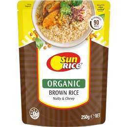 Sunrice Microwave Organic Brown Rice Pouch