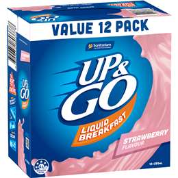 Up&Go Liquid Breakfast Strawberry 250mL x 12 pack