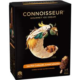 Connoisseur Murray River Salted Caramel Macadamia 4 Pack