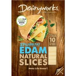 Dairyworks Edam Natural Cheese Slices 200g