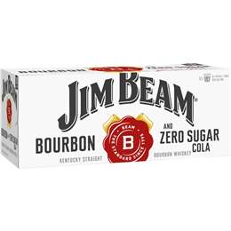 Jim Beam Bourbon Whiskey Zero Sugar Cola