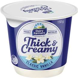 Dairy Farmers Thick & Creamy Classic Vanilla Yoghurt 150g