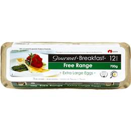 Gourmet Breakfast 12 Extra Large Free Range Eggs