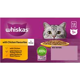Whiskas 1+ Years Wet Cat Food Chicken In Gravy Pouch