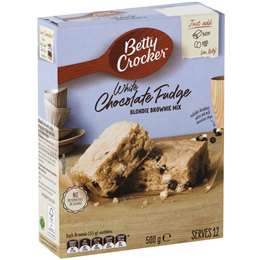 Betty Crocker White Chocolate Fudge Brownie Mix 500g