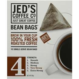 Jed's Coffee Co. Coffee Bean Bags No. 4 10 Pack | Woolworths