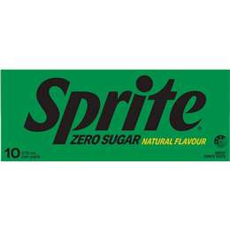 Sprite Zero Sugar Lemonade Soft Drink Multipack Cans