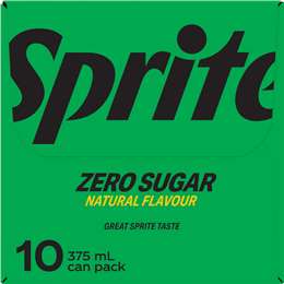 Sprite Zero Sugar Lemonade Soft Drink Multipack Cans