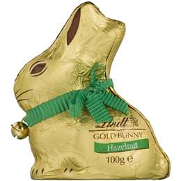 Lindt Gold Bunny Hazelnut Milk Chocolate 100g | Woolworths