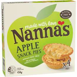 Nanna's Frozen Apple Snack Pies 4 pack