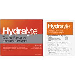 Hydralyte Powder Sachets Orange 