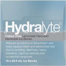 Hydralyte Electrolyte Ice Block Lemonade