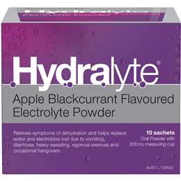 Hydralyte Electrolyte Powder Sachets Apple Blackcurrant