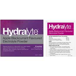 Hydralyte Electrolyte Powder Sachets Apple Blackcurrant
