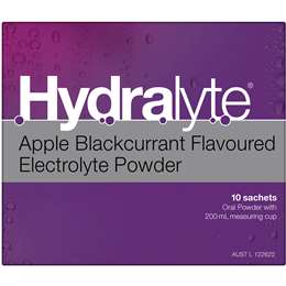 Hydralyte Electrolyte Powder Sachets Apple Blackcurrant