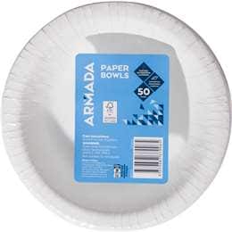 Armada Paper Bowls White 50 pack