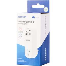 Jackson Fast Charge Usb-c Wall Adaptor Each | Woolworths