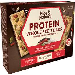 Nice & Natural Protein Wholeseed Bars Coconut & Goji Berry 5 Pack